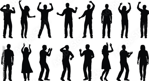 Black silhouette of various light bulbs including energy saving led and classic incandescent lamps for idea and innovation concepts,