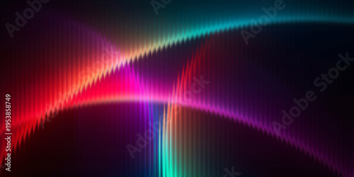 dark neon gradient wave backdrop, smooth glowing vibrant header, poster, wallpaper, banner design, futuristic technology background, colorful light streaks, modern digital branding, copy space