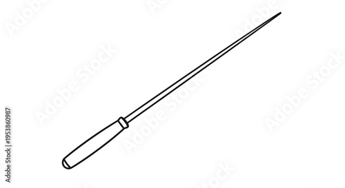 Sewing Needle with Handle Closeup.