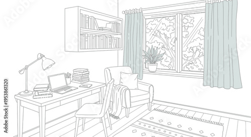 Woman sitting on armchair relaxing reading.