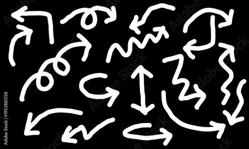 Arrow sign drawn sketch style 