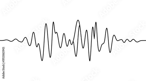 Dynamic complex audio sound wave pattern in bright studio background