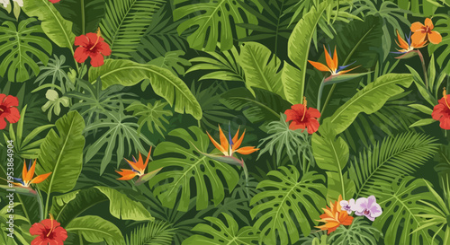 Tropical Bird of Paradise Flower Bloom.