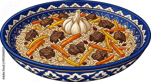 Uzbek Plov Rice Dish