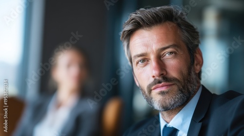 Professional man with beard portrait