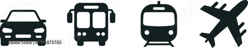 Transportation Modes vector Icon set