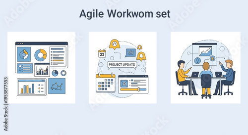 Agile Workflow Set for Business Productivity and Team Collaboration.