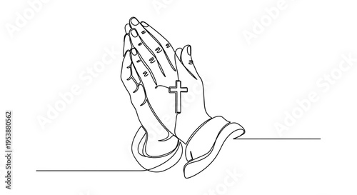 Hands together in prayer gesture.