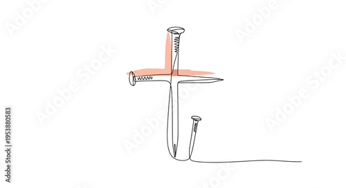 Nails and screws metal hardware.