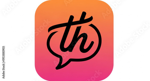 The Honest Company App Icon Featuring a Speech Bubble with th Initials.