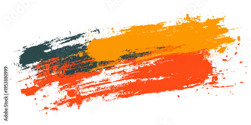 Abstract brushstrokes of vibrant hues interweave in a dynamic composition, exuding an aura of creativity and artistic expression. This striking illustration blends the textured strokes.