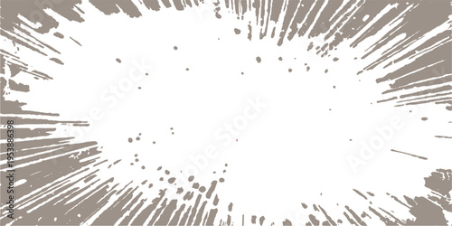 A dynamic explosion of brown, white color splashes across the canvas, showcasing a unique and modern art form.