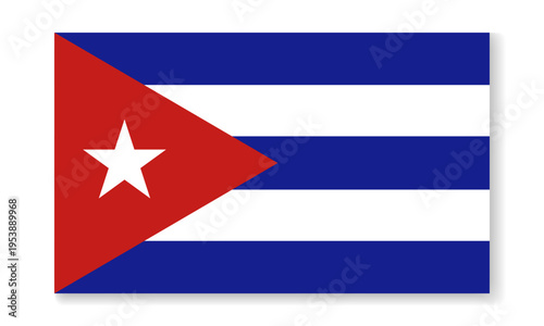 Free Download Cuba national flag in flat style. Vector flat background. - GFXLoad