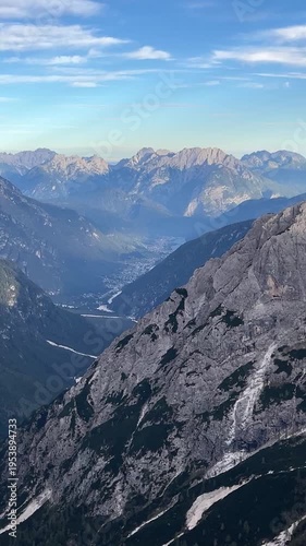 Twilight Over Rocky Peaks Near Tre Cime di Lavaredo – Dolomites 4K Vertical