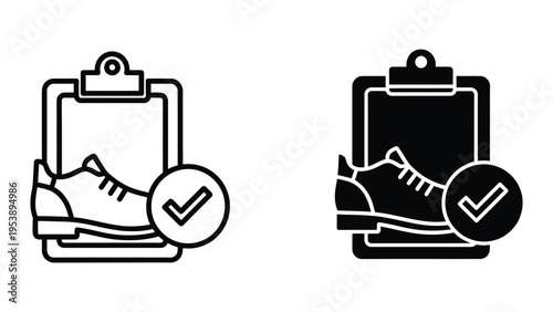 approved sneakers on clipboards vector illustration