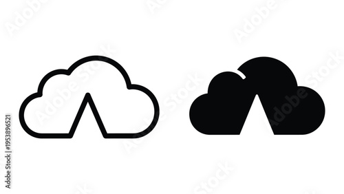 cloud icons vector illustration, flat design
