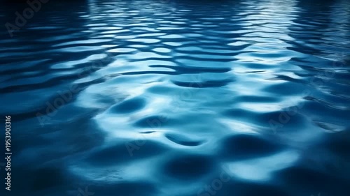 Calm ocean waves reflect sunlight on rippling water surface