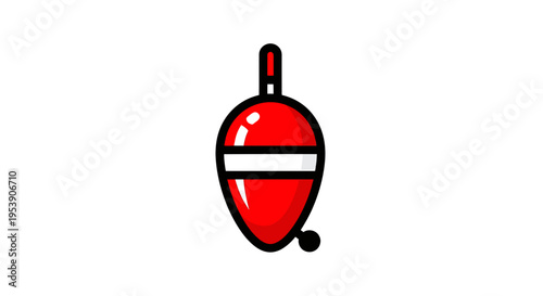 Fishing Bobber Vector Illustration, Fishing Float Graphic, Angling Design, Fishing Icon