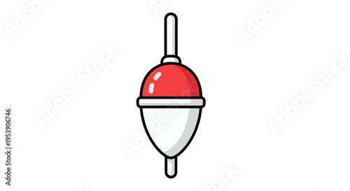 Fishing Bobber Vector Illustration, Flat Design, for Angling and Outdoor Recreation