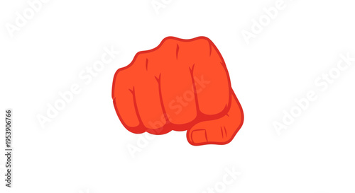 Fist illustration, vector style graphic, concept of power, strength, fight, or protest.
