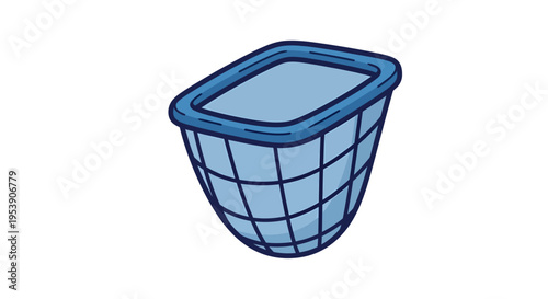 Fishing Net Vector Illustration, Flat Design for Catching, Symbol of Tool, Isolated on White, EPS