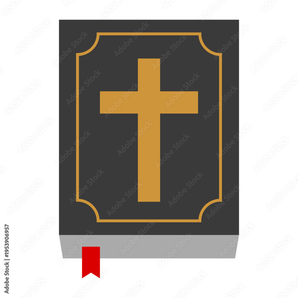 Fototapeta premium Closed Holy Bible Christian Good Friday Illustration
