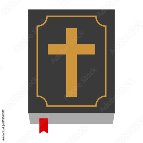 Closed Holy Bible Christian Good Friday Illustration
