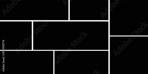 Template photo collage vector 8 pictures. Blank style moodboard, album, photo frame mockup for memory and portfolio.