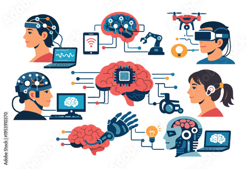 Exploring advancements in neurotechnology, brain computer interface, and AI connecting human minds with robotic prosthetics, virtual reality, and smart devices