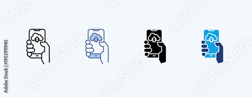 Mobile Platform Multiple Icon Illustration Vector
