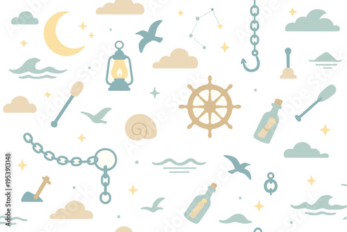 Peaceful ocean voyage and mindful sailing experience with calm open water navigation atmosphere