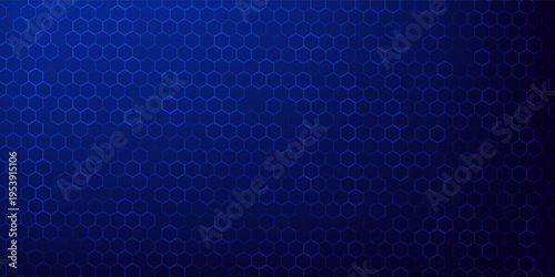 Abstract Digital Blue Hexagons Pattern Business or Science Research Background. Medical or Tech Innovation Online Webinar Presentation Event. Conference or Forum Vector Illustration Backdrop.