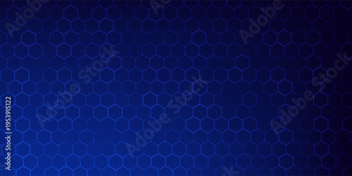 Abstract Digital Blue Hexagons Pattern Business or Science Research Background. Medical or Tech Innovation Online Webinar Presentation Event. Conference or Forum Vector Illustration Backdrop.