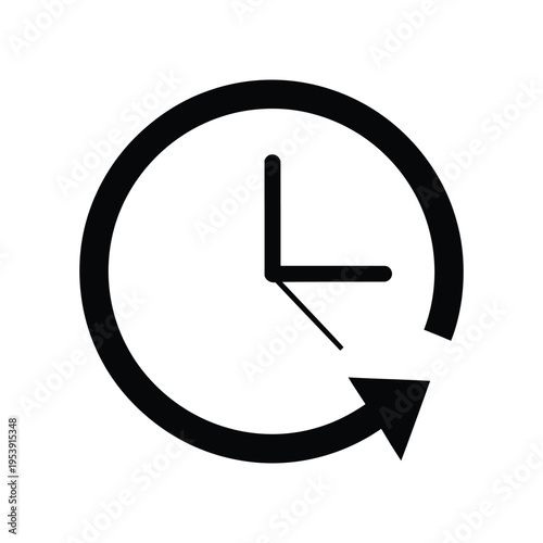 Clock Time Icon Workflow Commercial