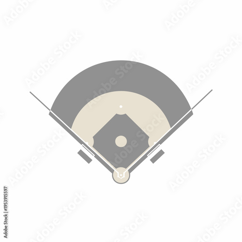 Baseball Field Diamond from Pitcher's View