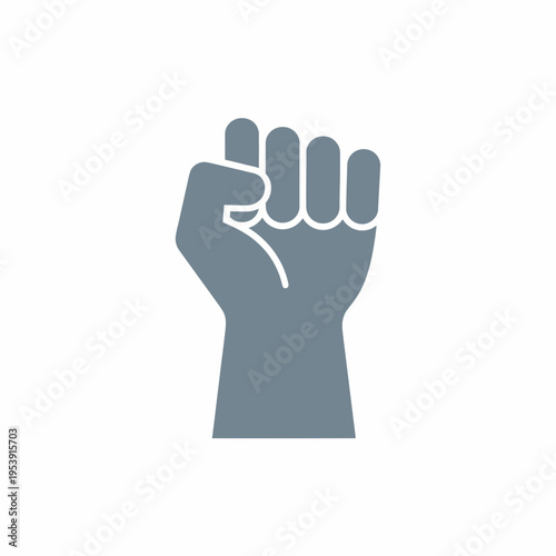 Raised Fist Symbol of Solidarity and Power