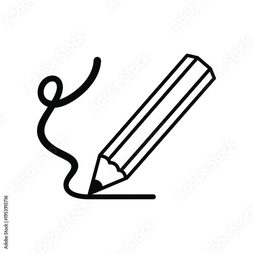 Pencil Drawing Line Concept Creative Process Tool