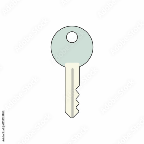 Key Icon Isolated on White Background