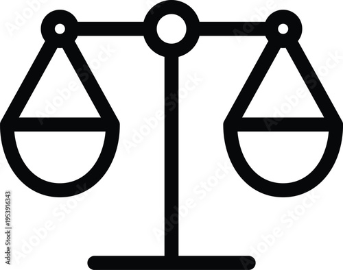 Justice scales symbol for legal concept