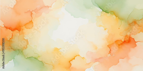 Vintage world map illustration on aged parchment with an abstract watercolor background featuring colorful splashes and a grungy paper texture