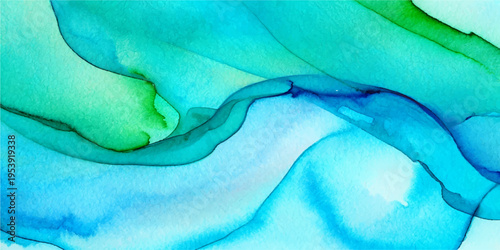 A smooth blue silk fabric texture creates an abstract background with soft liquid waves and a flowing satin surface that resembles shimmering water or a draped textile material