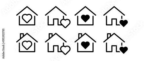 Real Estate Icons Vector Set. Outline icon collection for property, transactions