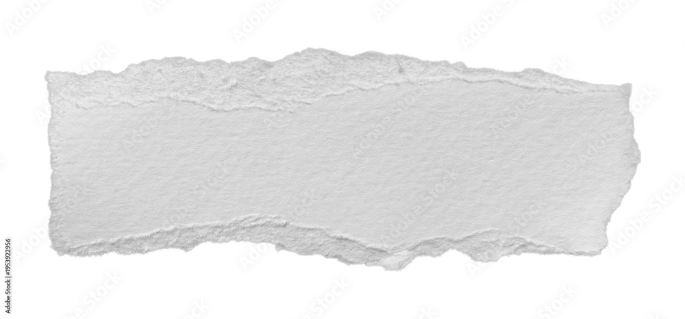 Obraz premium torn white paper strip isolated on transparent background PNG.