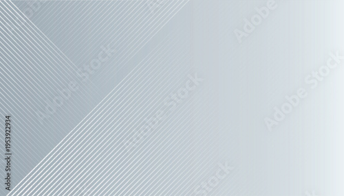 Abstract gray and white gradient background with modern overlapping white diagonal lines design. Minimalist concept design for cover, banner, brochure, presentation, and certificate. EPS. 2