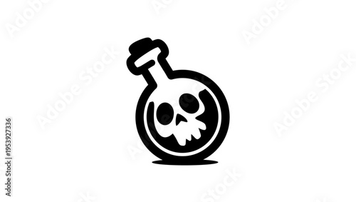symbol of poison, black isolated silhouette