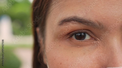 Gaze of Serenity: Close-up of eye, capturing the depth of emotion with gentle focus.