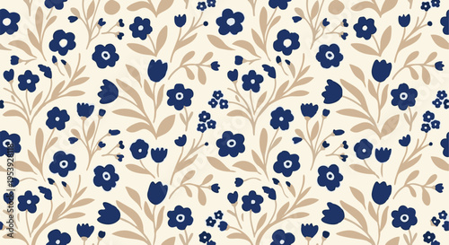 Minimalist_Navy_Blue_and_Beige_Floral_Botanical_Seamless_Pattern
