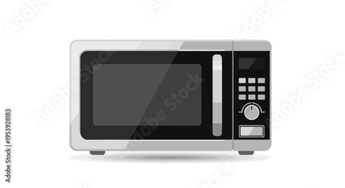 Modern Microwave Oven with Digital Display.