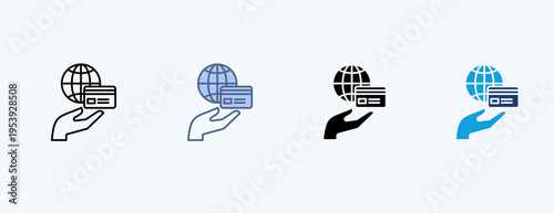 Payment Gateway Multiple Icon Illustration Vector