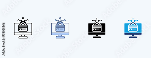 Business Platform Multiple Icon Illustration Vector